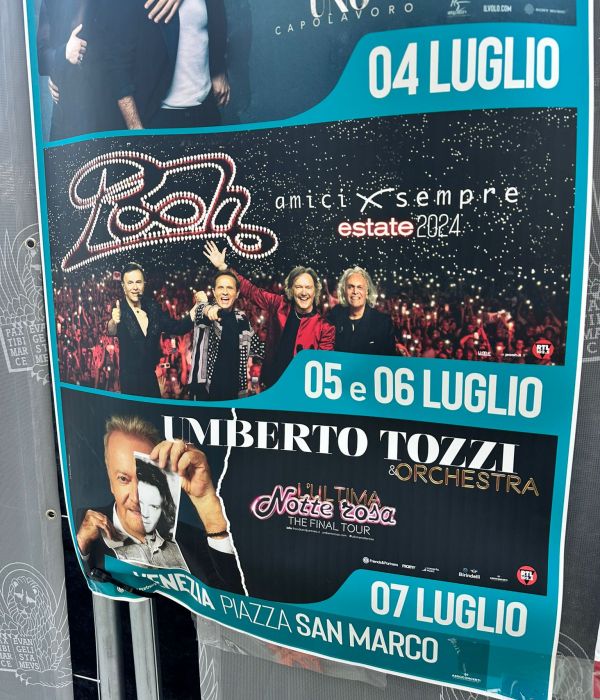 IMA presente al backstage del concerto dei Pooh in Piazza San Marco a Venezia, con tantissimi super ospiti!